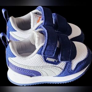 Puma Kids' Navy and White (Size 4c)